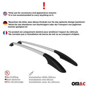 Mazda 3 Roof Rails - Omac - Solid (Stick) Alu - Gray - '04-'13